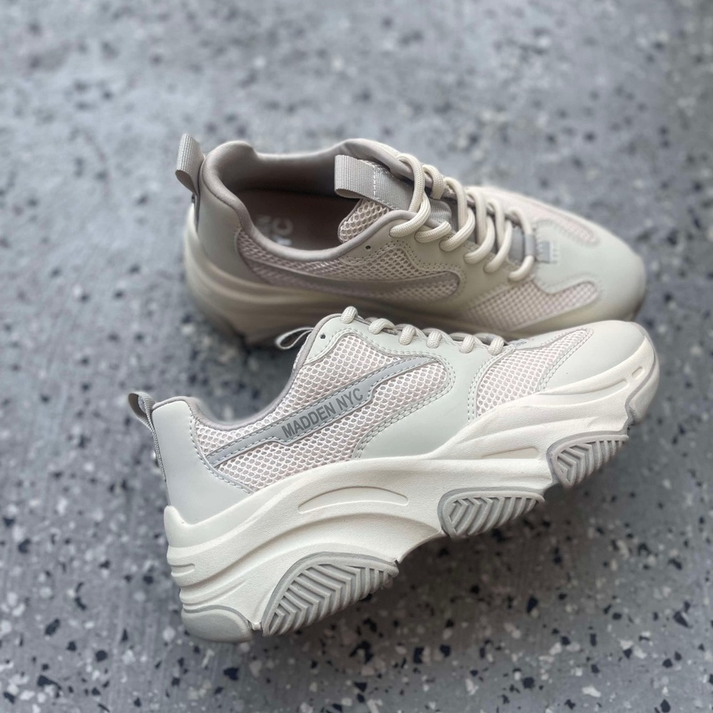 Madden NYC Women's Cream Sneakers